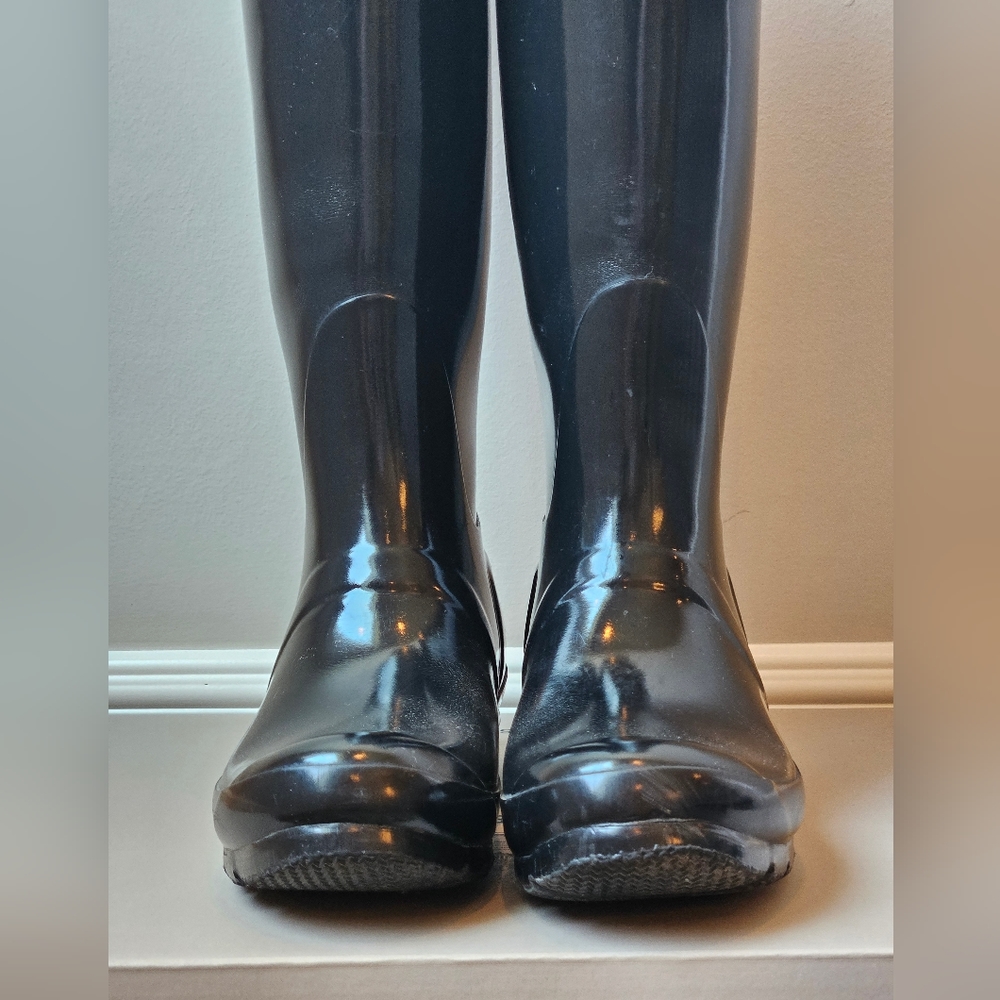 Adjustable Back Gloss Waterproof Rain Boot - image 3
